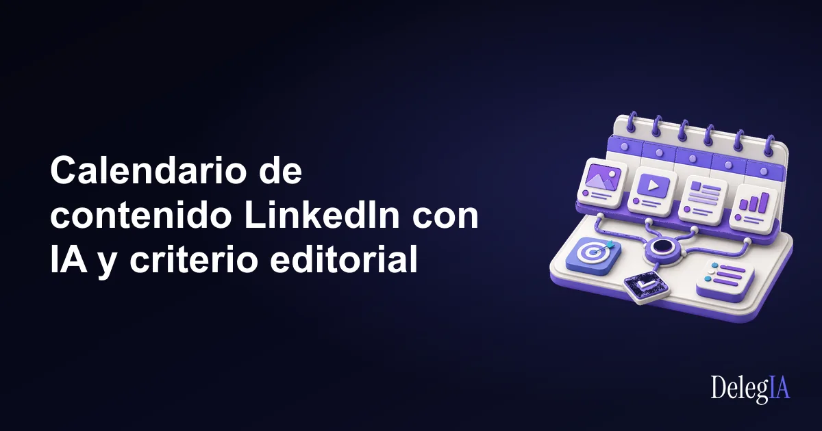 Calendario de contenido LinkedIn con IA y criterio editorial