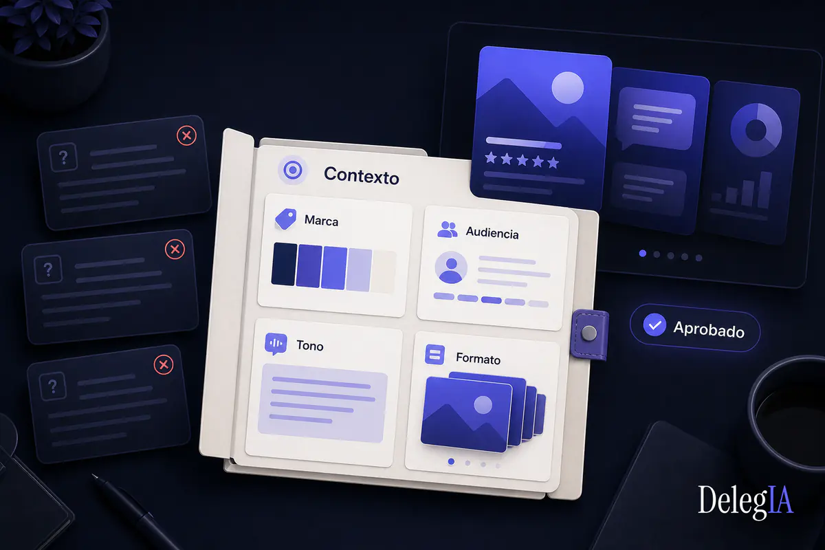 Mockup visual de la seccion: Instagram kit de contexto